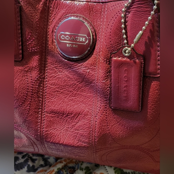 SALE Alert***Vintage Signature Stitch Frame Coach Carry All w/ kiss lock  F15658 - Picture 5 of 16